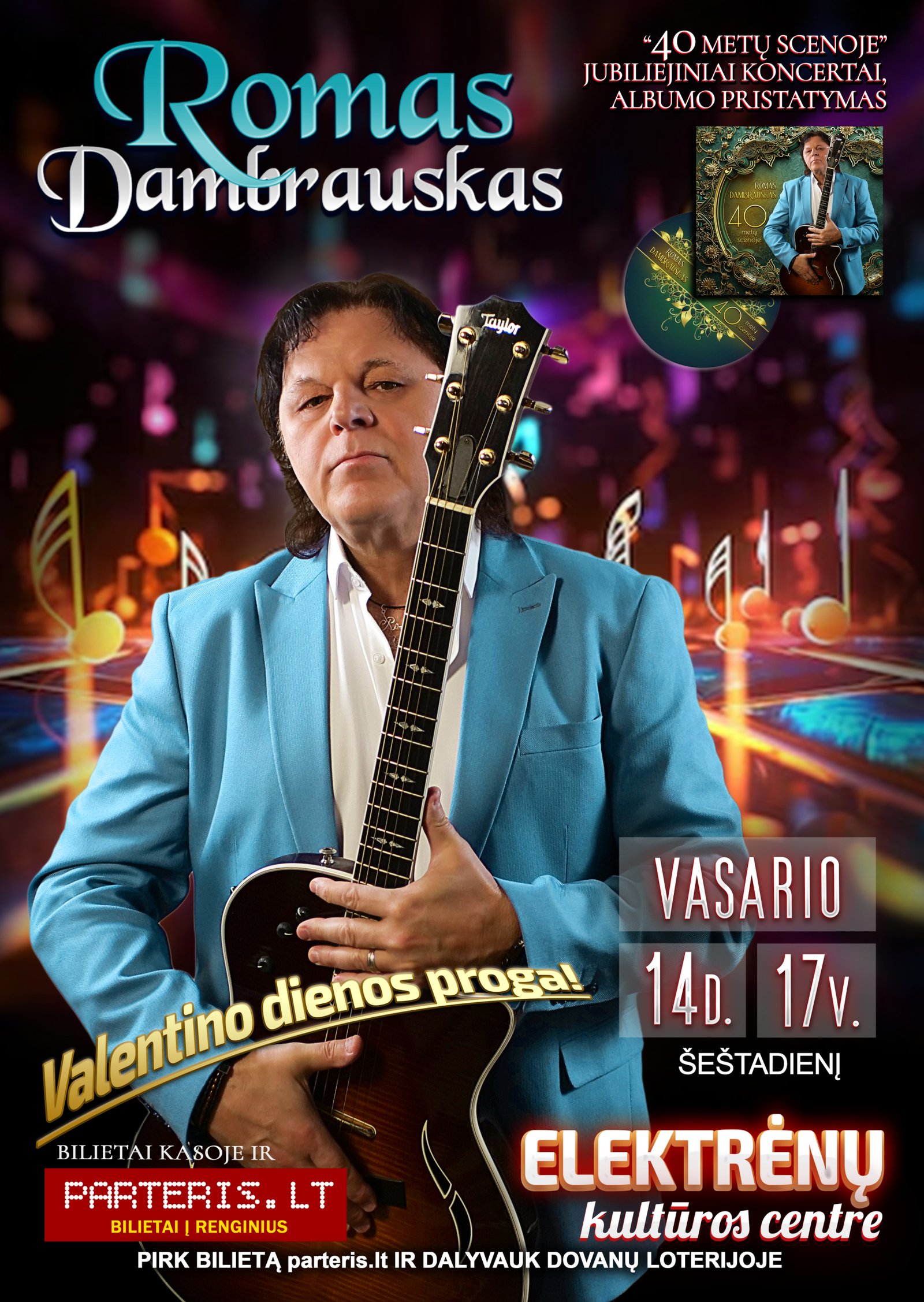 Elektrėnai-Romas Dambrauskas. Jubiliejinis koncertas „40 metų scenoje. Albumo pristatymas”