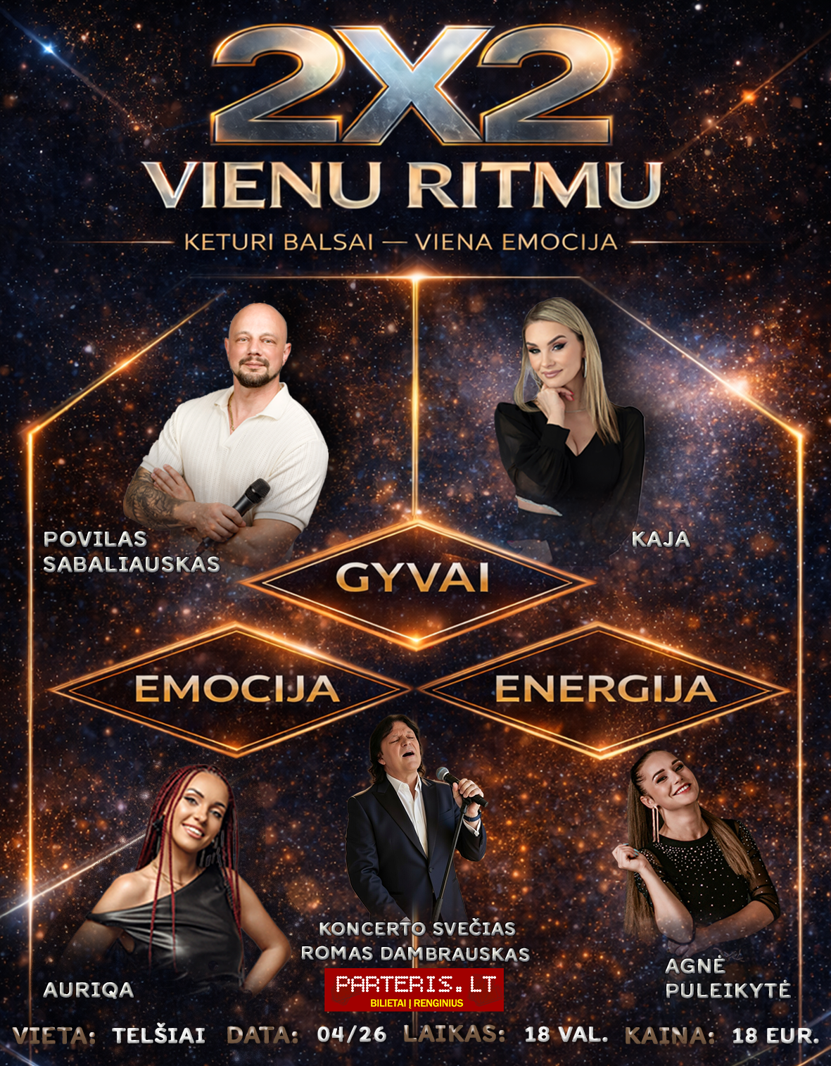 Telšiai – Muzikinis projektas – 2X2 VIENU RITMU